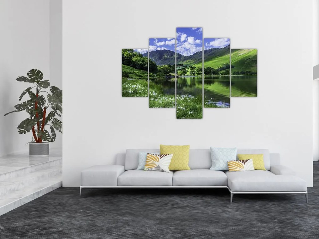 Tablou - Peisaj cu un lac (150x105 cm)