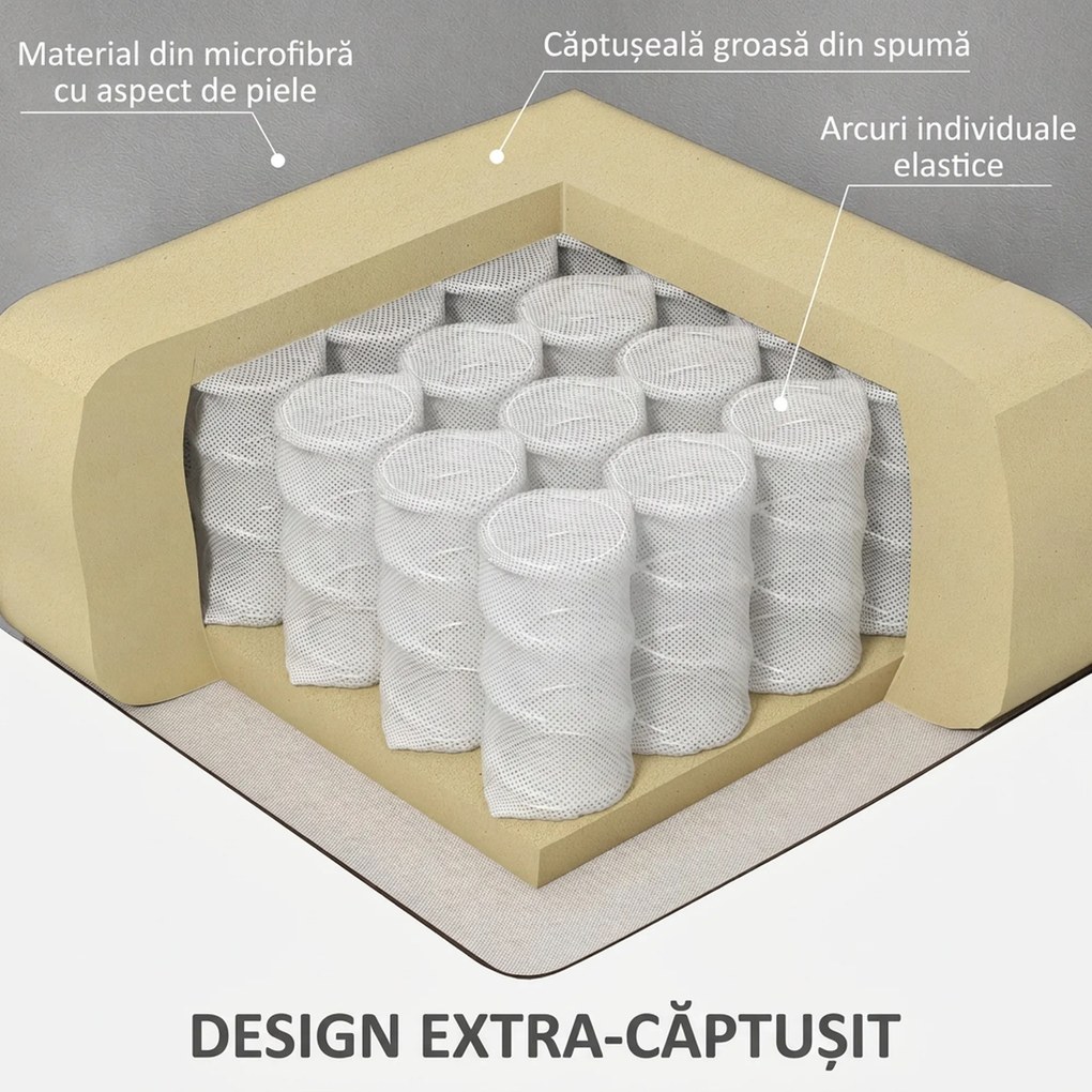 HOMCOM Scaun Electric Rabatabil cu 8 Puncte de Masaj și Telecomandă, Fotoliu Modern din Microfibră, 94x96x106 cm, Gri | Aosom Romania
