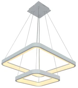 Brilagi - Lustră LED reglabilă pe cablu FALCON SLIM, 78 W, 230 V, 50x50 cm, albă + telecomandă