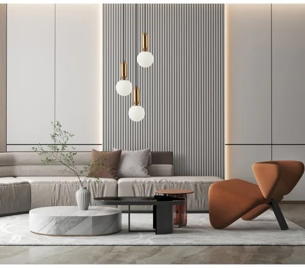 Lustră pe cablu ALDEVA 3xE27/40W/230V ITALUX PND-02340-3S-BRO