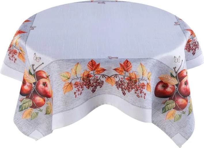 decoDoma Față de masă centrală cu imprimeu MERE DE TOAMNĂ 85 x 85 cm