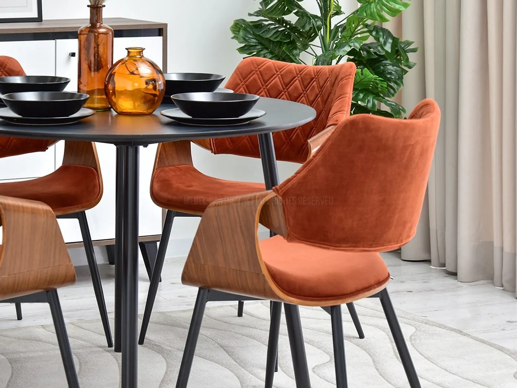 Scaun Rolf K (cupru + negru). 1111256