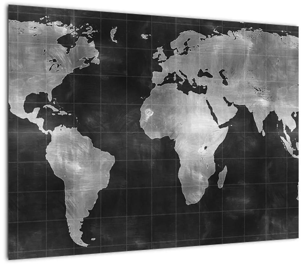 Tablou - Harta lumii (70x50 cm), în 40 de alte dimensiuni noi