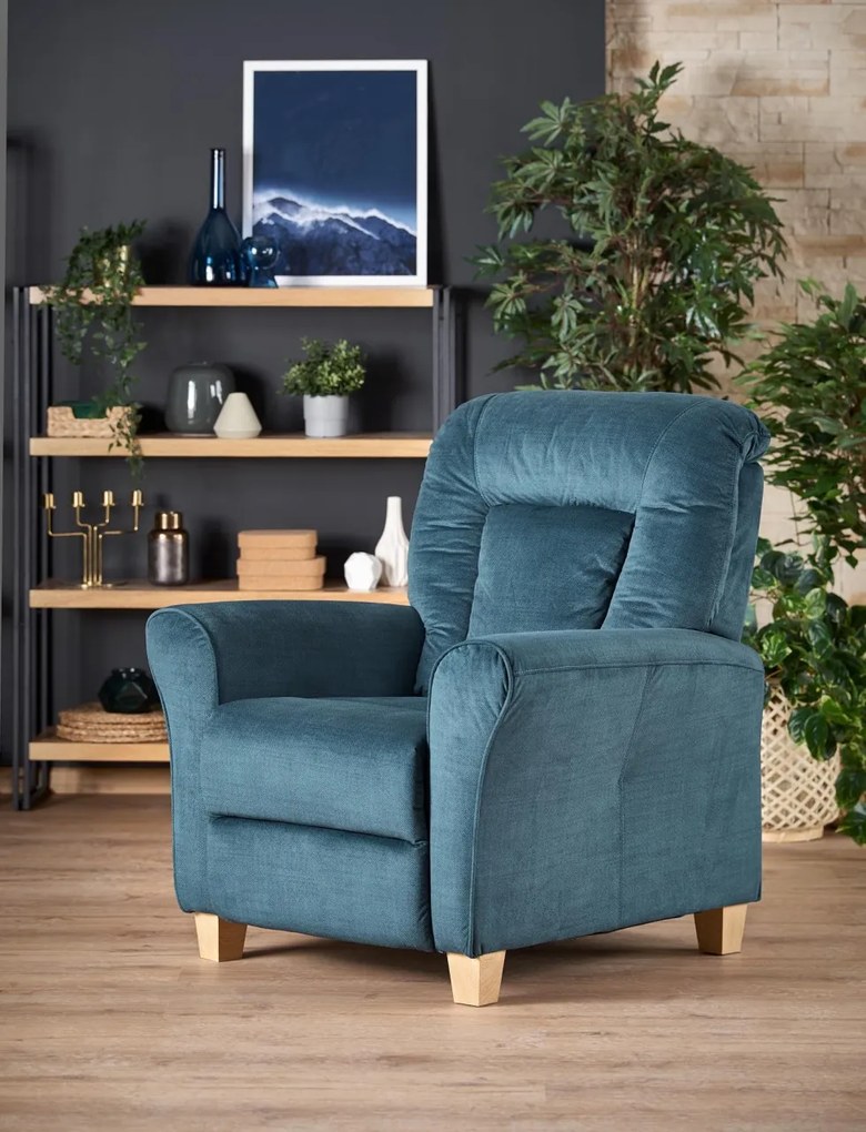 Fotoliu recliner Bard stofa bleumarin H102 cm