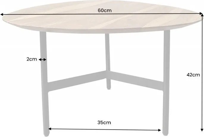 Masuta de cafea Beauty By Nature 60cm Sheesham