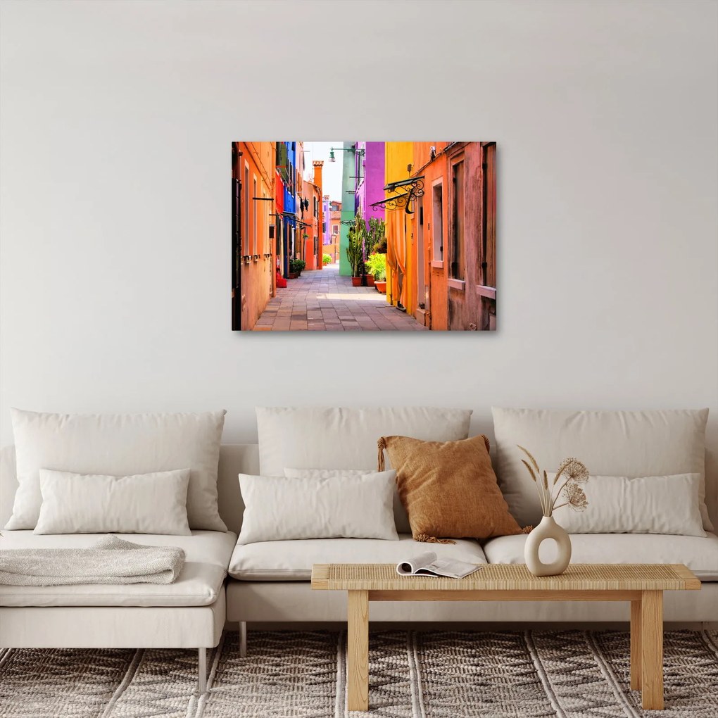 Tablou - Casa colorată în Burano, Veneția (70x50 cm)