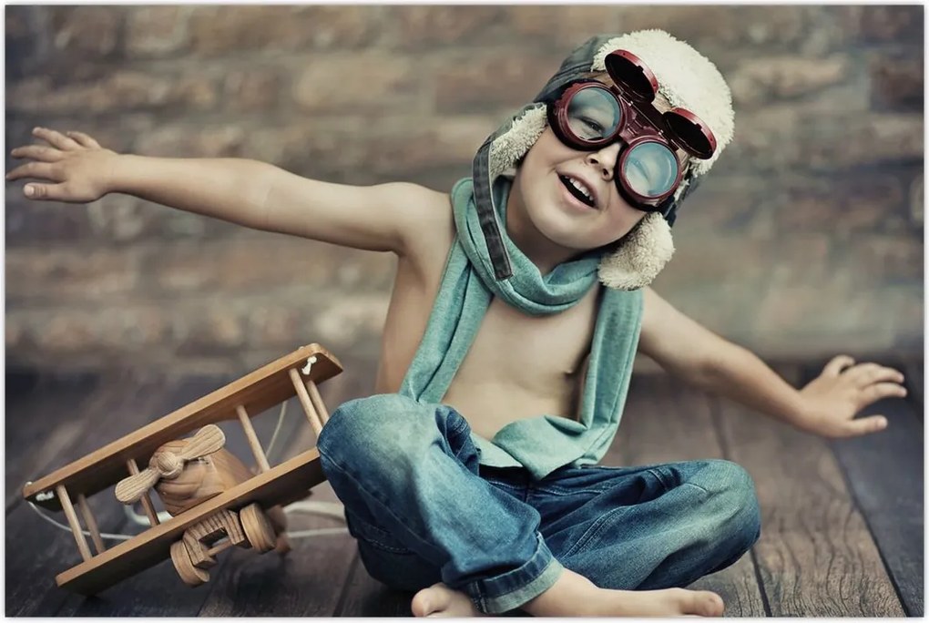 Tablou - Tânăr aviator (90x60 cm)