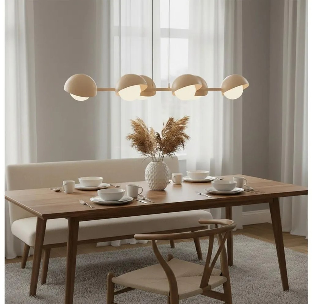 Lustră pe cablu BOOM 6xG9/8W/230V bej