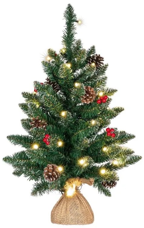 Pom de Crăciun cu luminițe - 60 cm, 30 LED-uri