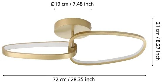 Lustră LED dimabilă aplicată Eglo 390204 LODOSA LED/25W/230V 3000K