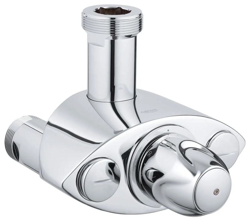 Grohe Grohtherm baterie de duș perete cu termostat StarLight Chrome 35087000