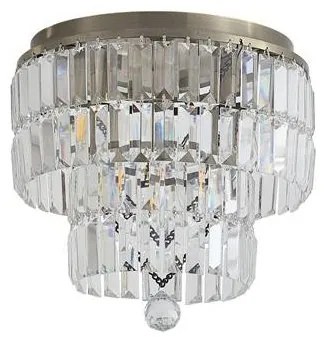 Lustra baie metal alama antic, cristal transparent Empire 4L, IP44