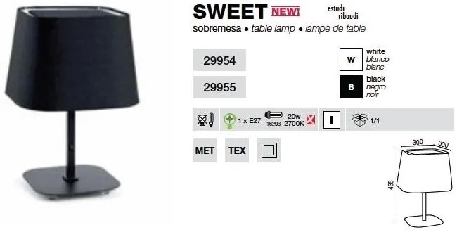 Veioza, lampa de masa Sweet 29954