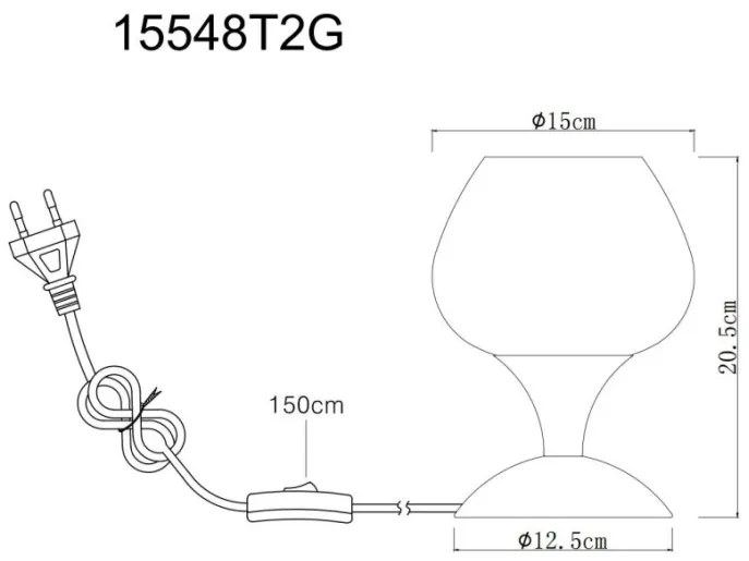 Veioza/Lampa de masa design modern MAXY negru/cupru