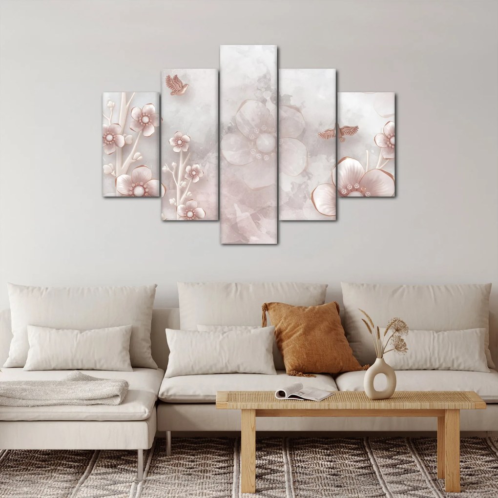 Tablou - Flori roz (150x105 cm)
