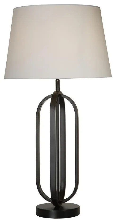 Veioza/Lampa de masa decorativa Chic negru/alb