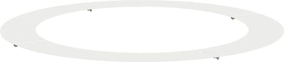 vidaXL potrivit pentru inel de copac plat Alb Ø90 / 120 cm Oțel