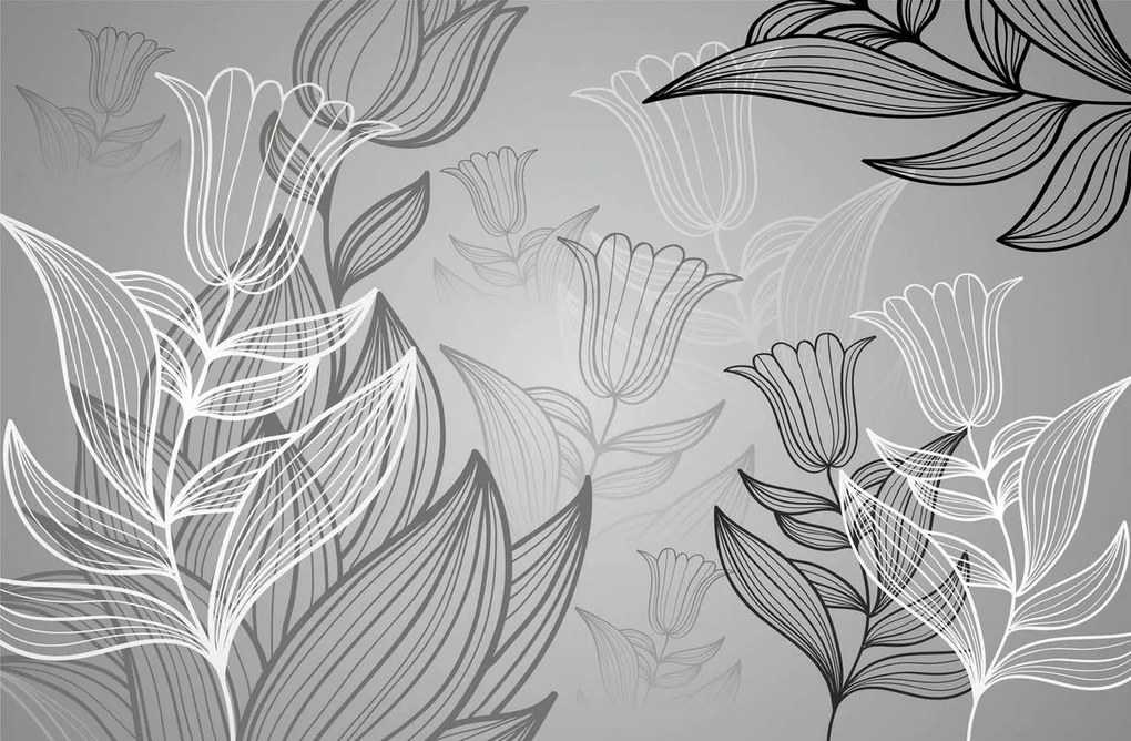 Fototapet - Arta florală - abstract (254x184 cm)