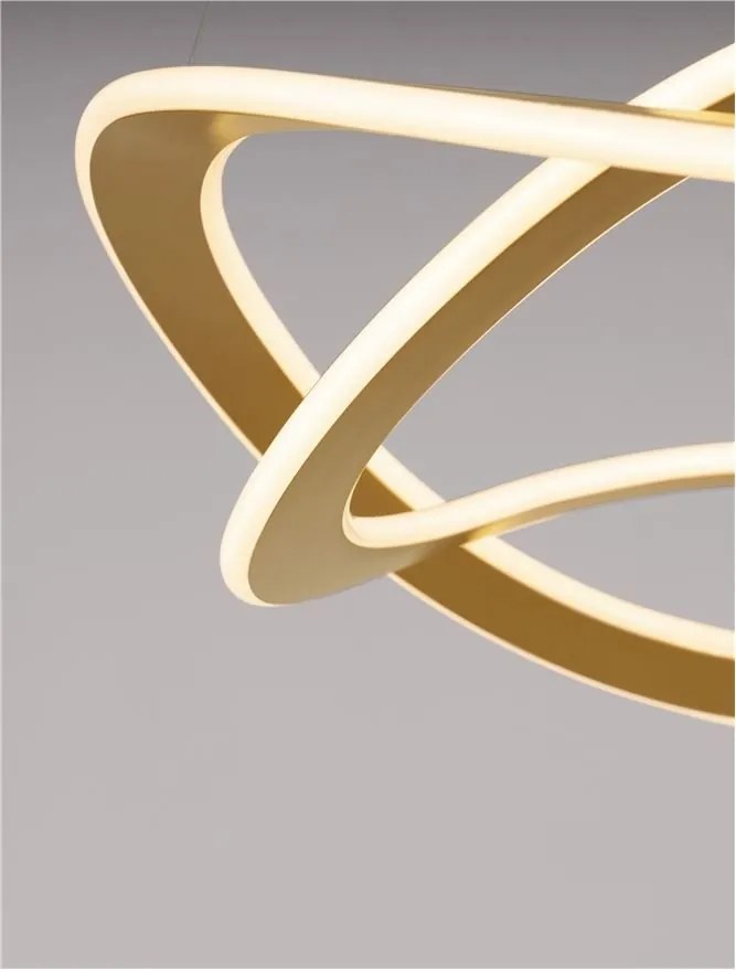 Lustra LED suspendata Celestia auriu