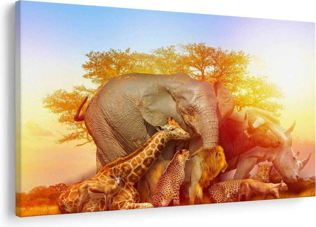 Tablou - Animale africane (90x60 cm)