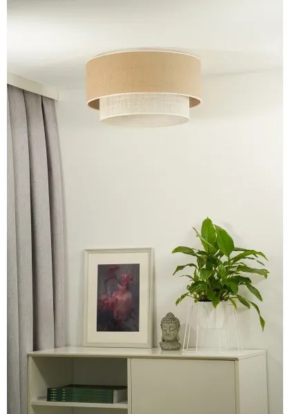 Plafonieră Duolla YUTE BOHO 3xE27/15W/230V d. 60 cm maro/gri