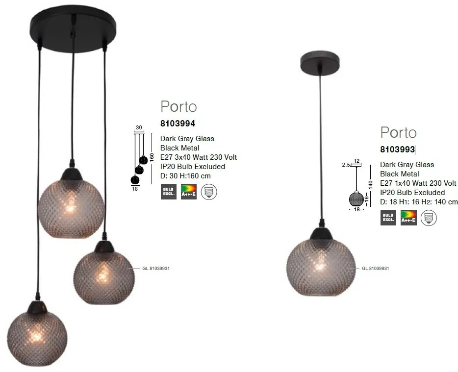 Pendul design modern Porto gri NVL-8103993