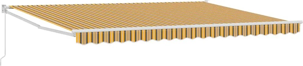vidaXL Cortina Retractabilă Dungi Manual Multicolour 450 × 300 cm