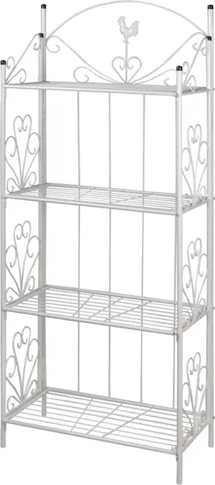 vidaXL Suport plante, Alb