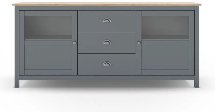 Comodă verde prăfuit din lemn de pin 180x80x40 cm Misti – Marckeric