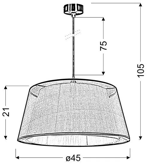 Lustră pe cablu CHARLIE 1xE27/60W/230V bej