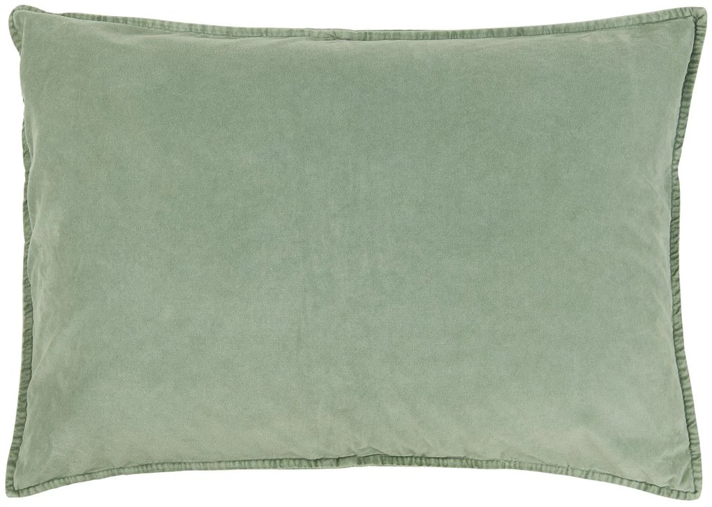 IB Laursen Husa de pernă din catifea verde MISTY JADE 72x52 cm