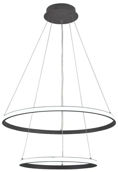 Lustră LED dimabilă pe cablu LED/75W/230V 3000-6500K + telecomandă