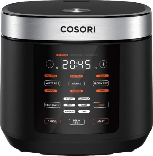 Slowcooker Cosori CRC-R501-KEU, 970 W, 5 l, 17 programe, Timer, Pornire programata, Negru