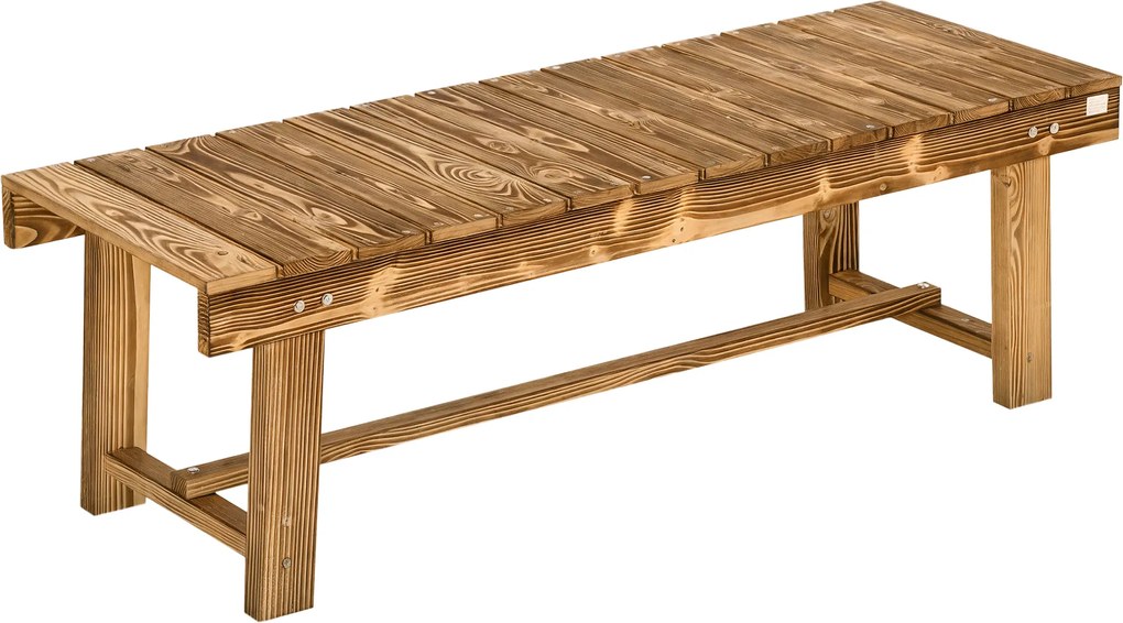 Outsunny Bancă de Grădină, Scaun, pentru 2 Persoane, rustic, 110 x 38 x 35 cm, Maro închis | Aosom Romania