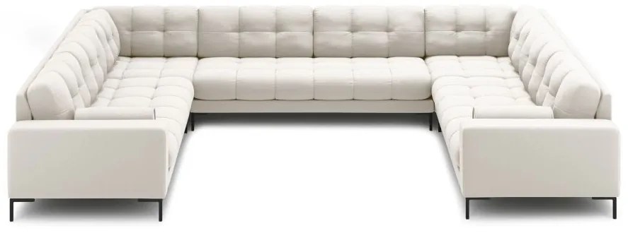 Coltar 9 locuri Bali tapitat/picioare negre – L327 x l256 x h75