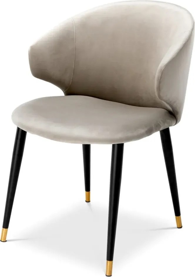 Scaun design LUX Volante catifea bej 112777 HZ