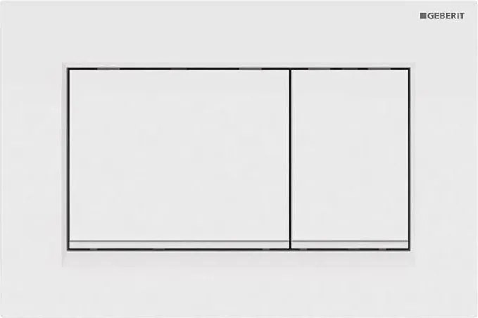 Geberit Sigma30 - Placă de comandă, 24,6 x 16,4 cm, albă - 115.883.11.1
