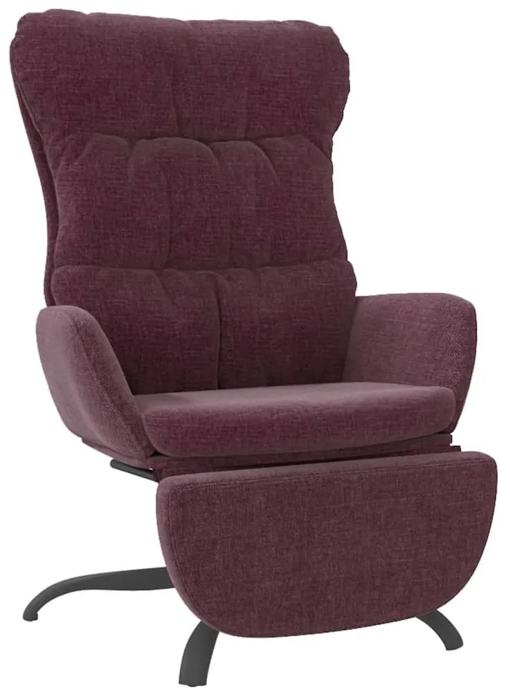 3097604 vidaXL Scaun de relaxare cu taburet, violet, material textil