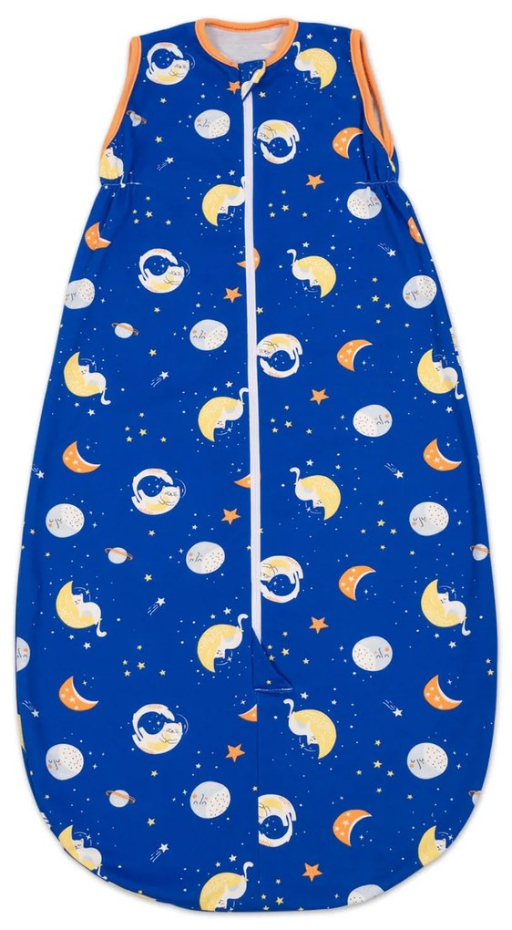 Sac dormit copii de vara 0-18 luni Kidizi Space Cats, 80 cm, 0.5 tog