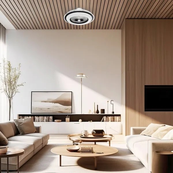 Plafonieră LED dimabilă cu ventilator ZEPHYR LED/48W/230V negru + telecomandă