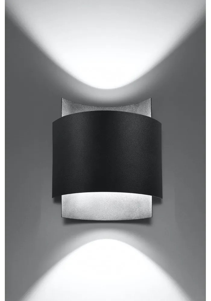 Aplică Sollux Fogmi, negru