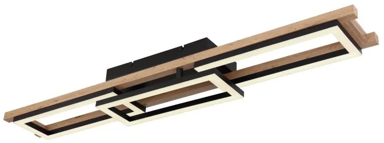 Plafoniera LED design modern ILLA negru, maro 100x13,5cm