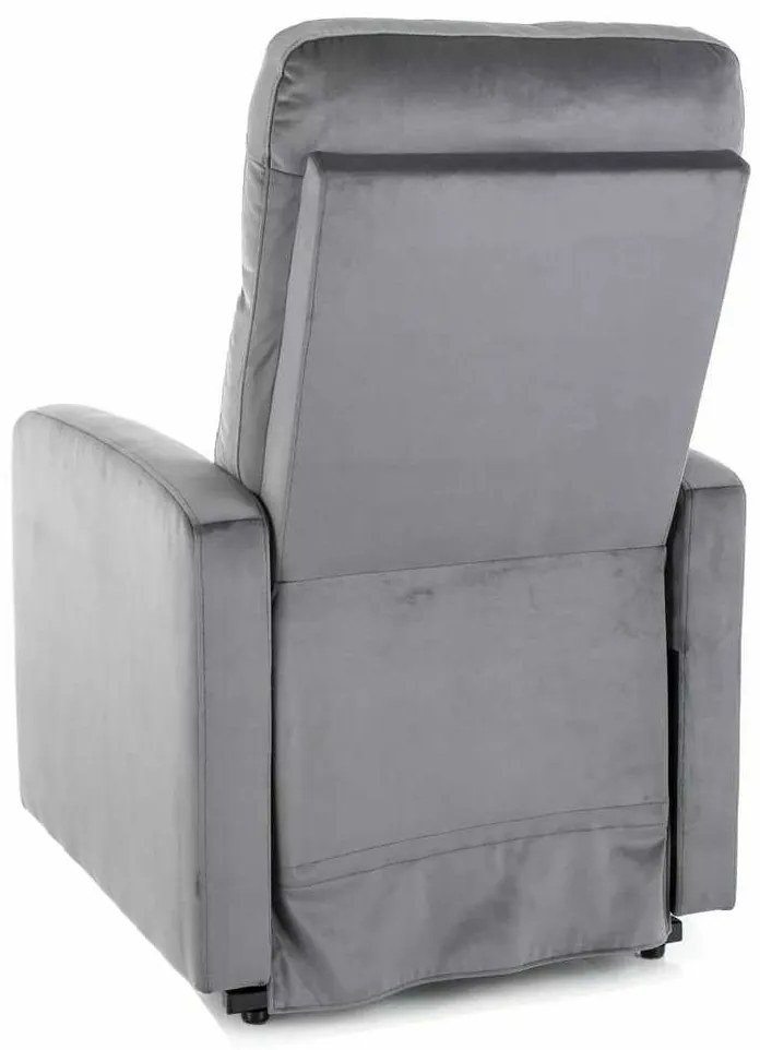 Scaun reclinabil Lennox II Velvet, gri