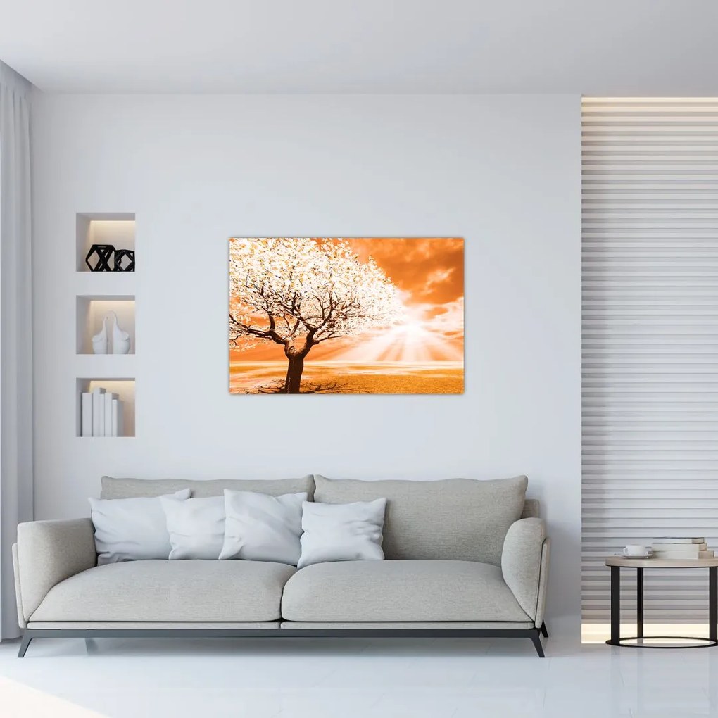 Tabloul cu pomul portocaliu (90x60 cm)