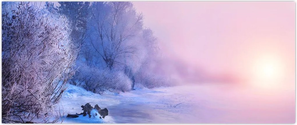 Tablou - Râu înghețat (120x50 cm)