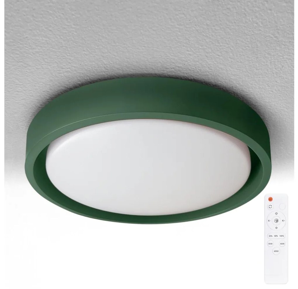Brilagi - Lampă LED dimabilă MATTEO LED/48W/230V 3000-6500K Ø41 cm verde + telecomandă