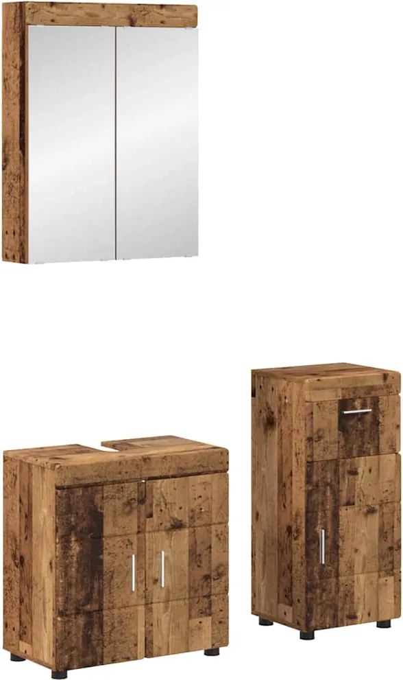 vidaXL Set de mobilier pentru baie TULUM Lemn vechi Lemn compozit