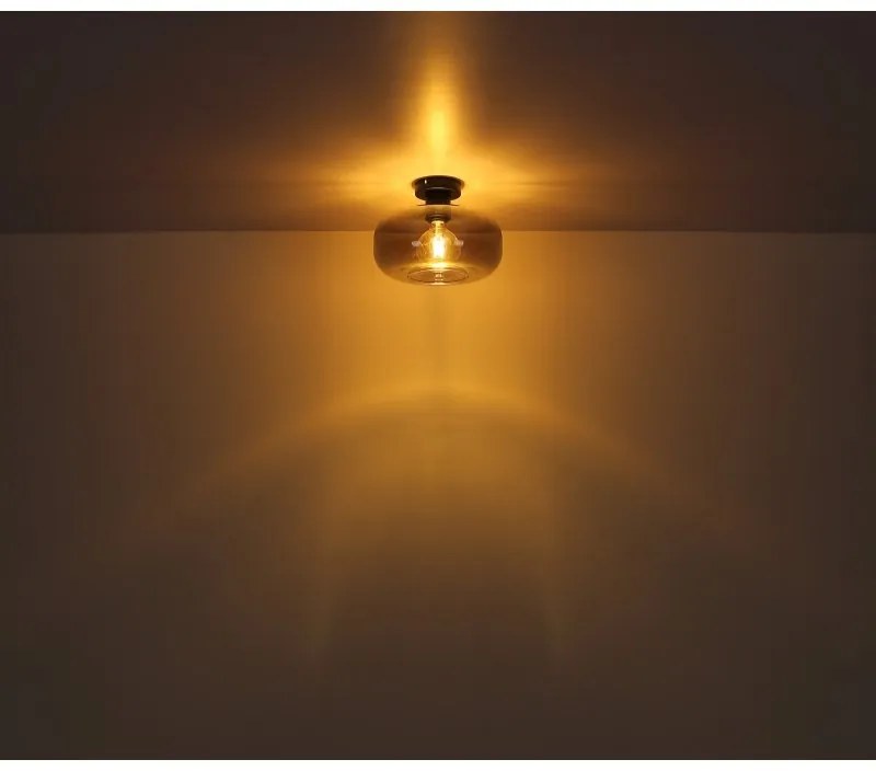 Plafoniera design modern Giuseppe negru, fumuriu