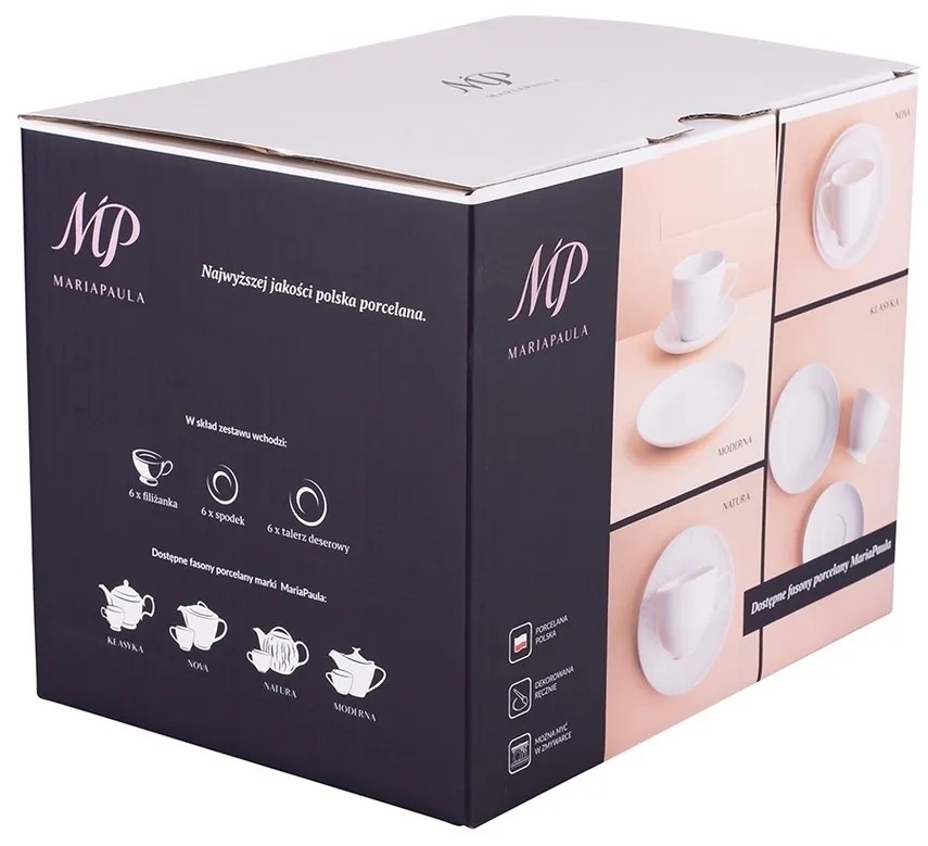 Set de cafea cu 18 piese MariaPaula Moderna White