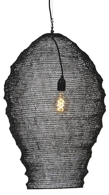 Lampă suspendată orientală neagră 70 cm - Nidum